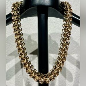 Natasha Couture Chunky Gold-tone Mesh Chain Necklace